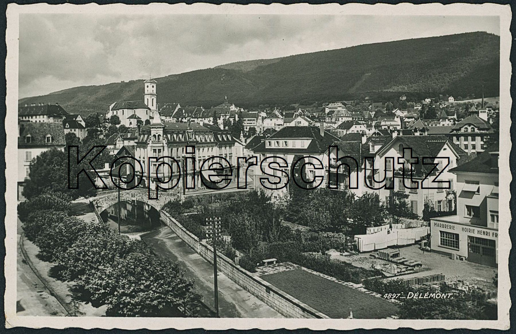 Cartoline postali: JUS Delémont – Usato da Schindellegi venduto da stationary