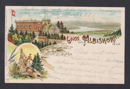 Albishorn   ZH   -   alte Litho - Ansichtskarte von 1903