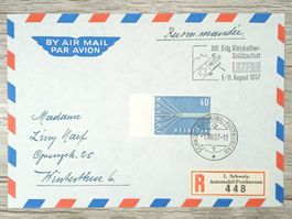 TR10 Enveloppe + Timbre Suisse 1957