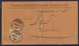 Briefchen 1899 von Aussersihl nach Hirslanden