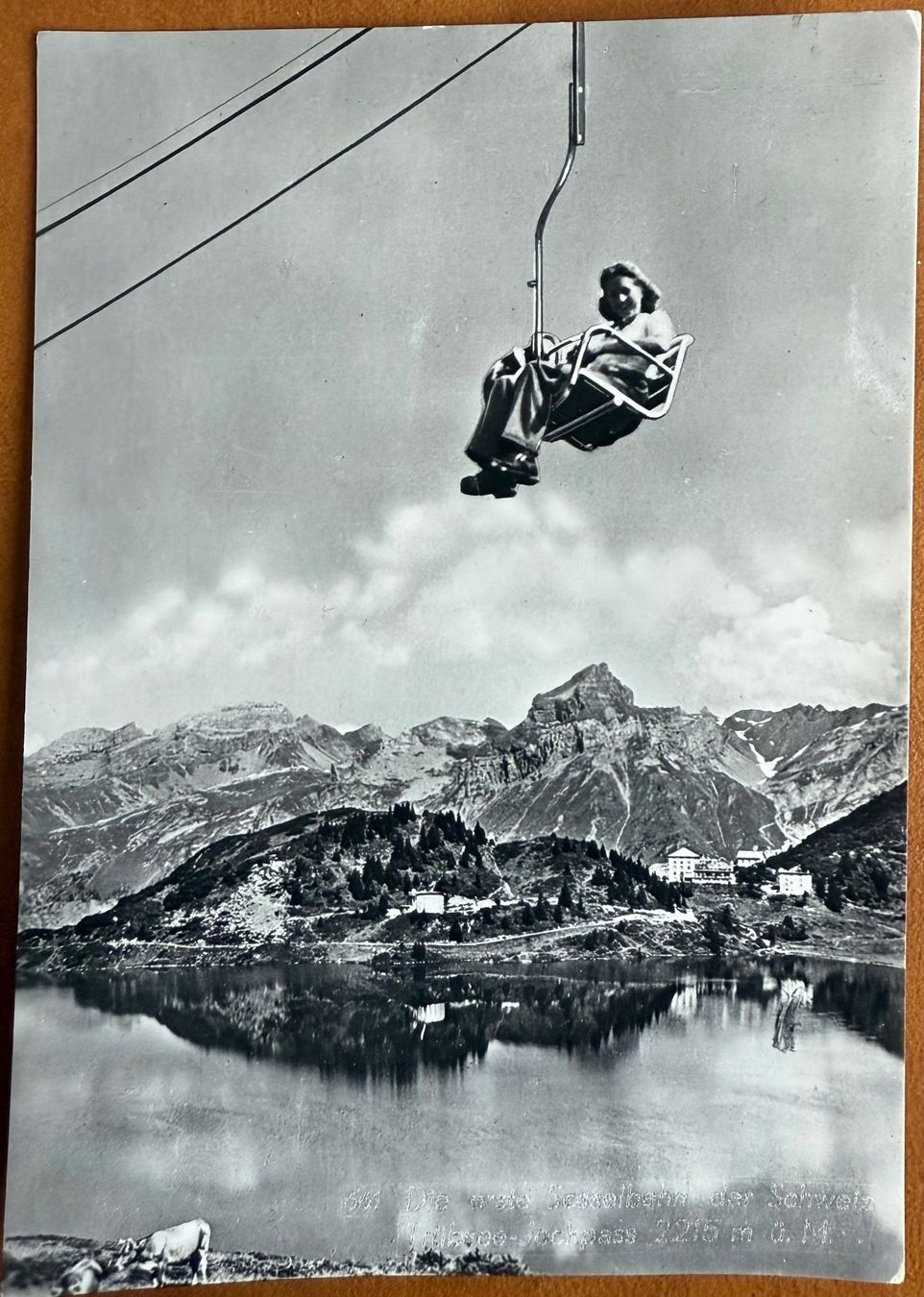 Cartoline postali: ENGELBERG - Trübsee - Jochpass - Sesselbahn 1954 – Usato da Lutry venduto da Ediego