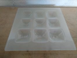 Deko Designer Servierschale Servierplatte aus Glas