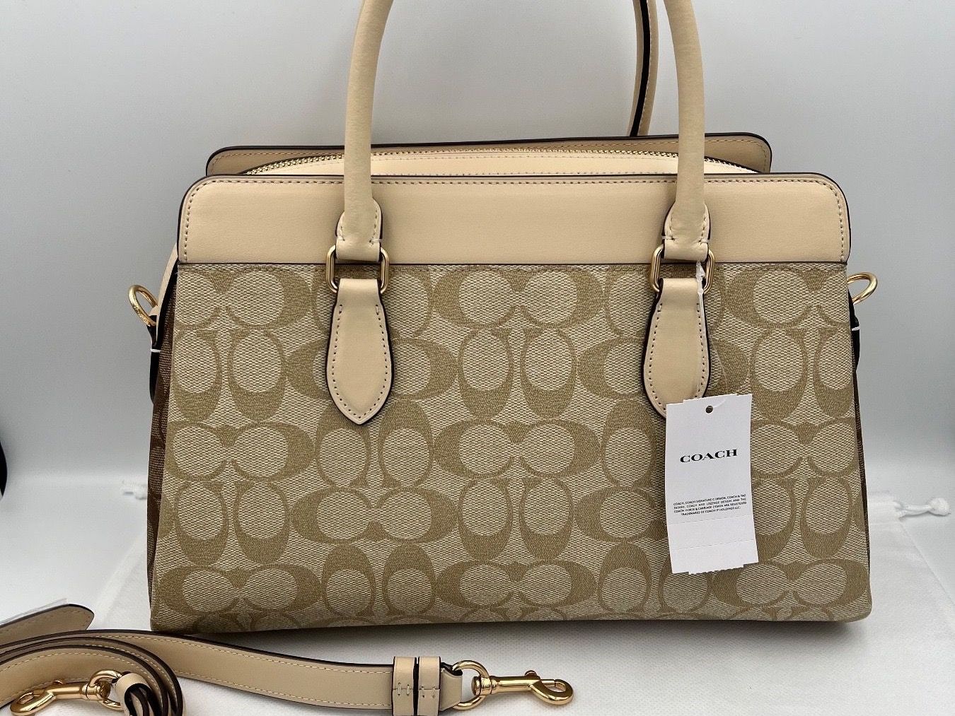 Coach Borse da donna: Coach Tasche Darcie Carryall light khaki multi – Nuovo e nell'imballaggio originale da Wiedlisbach venduto da Sistershop 1