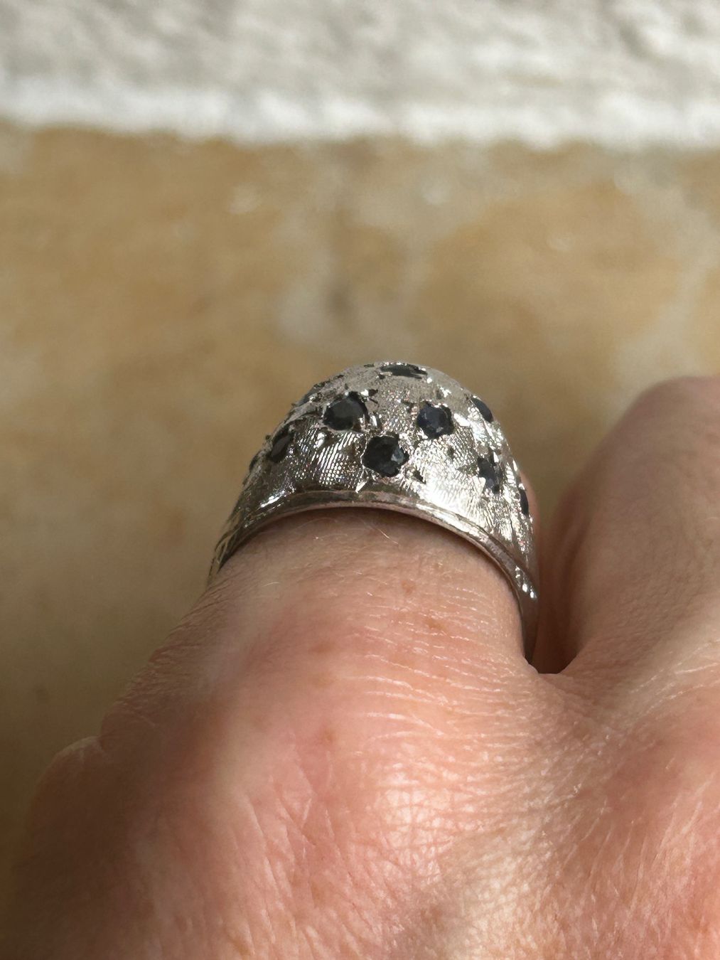 Anelli: Silberring BLUE SAPHIR STAR (54.5) – Usato da Basel venduto da bellespirit 2