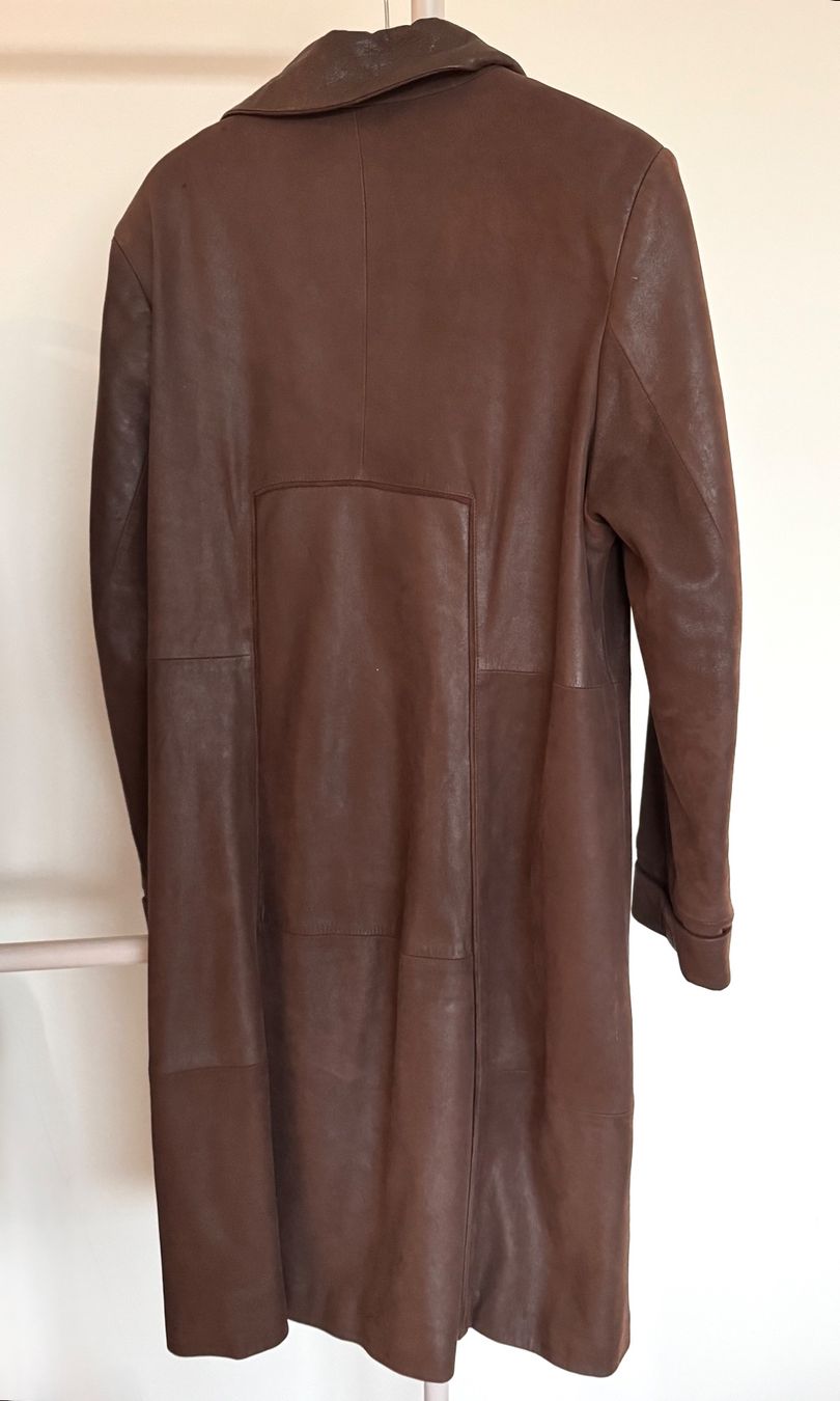 Cappotti: Vintage Over-sized brown leather trench coat LIGHT – Usato da Zürich venduto da di_archive 3