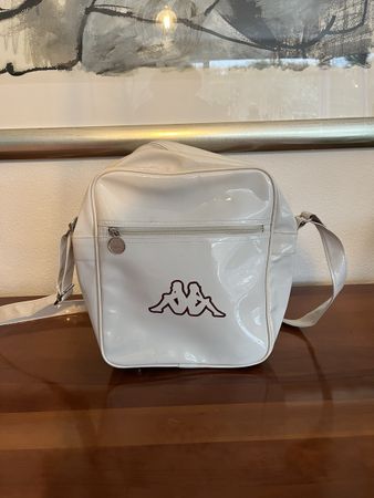 Sacoche Kappa blanche effet Vinyl vintage