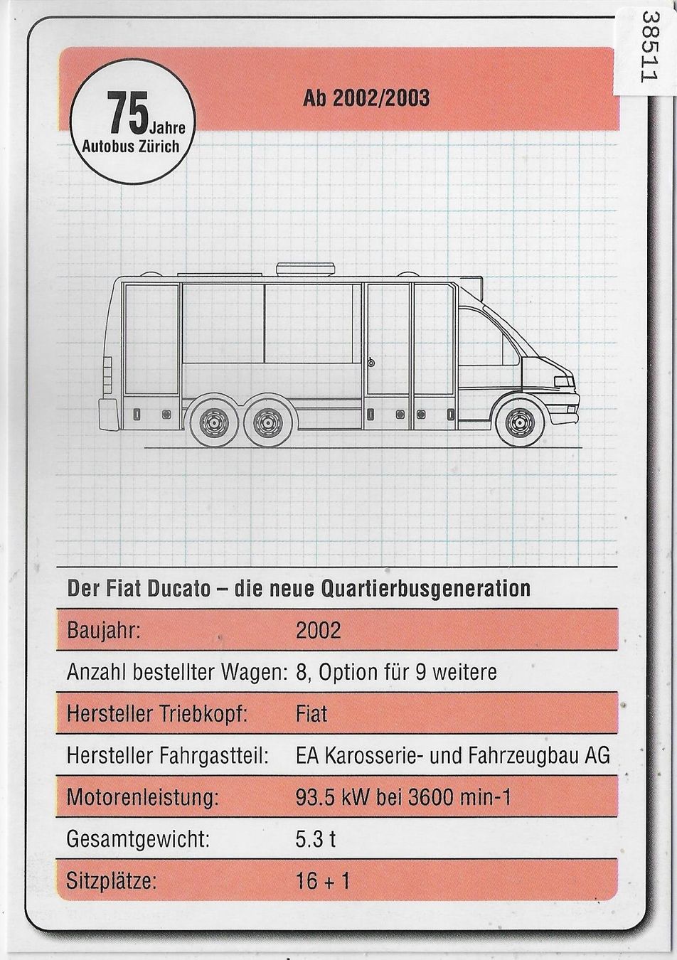 Cartoline postali: Zürich - Fiat Ducato Quartierbus – Usato da Ettingen venduto da Kartenplanet