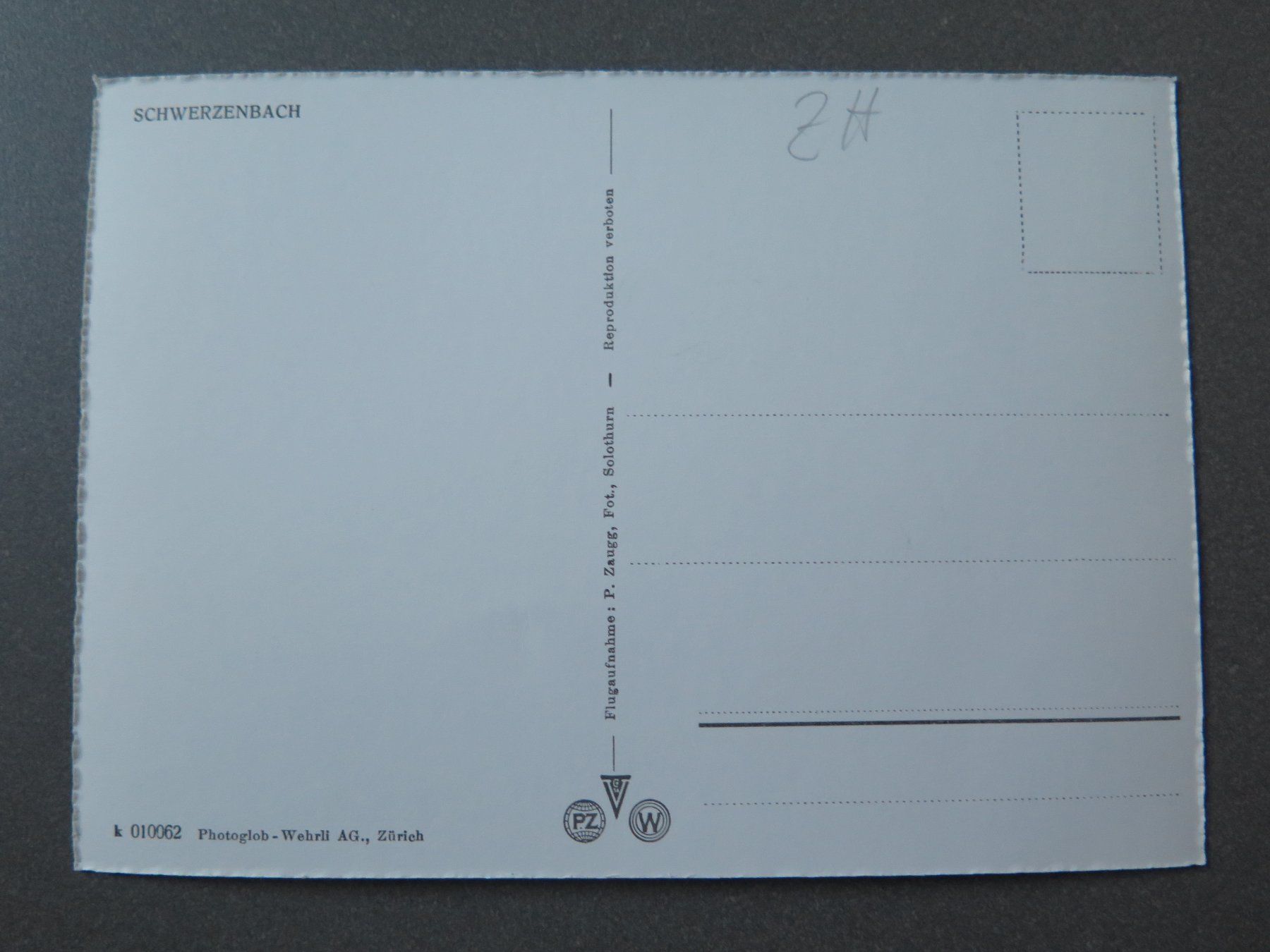 Cartoline postali: SCHWERZENBACH - FLUGAUFNAHME – Usato da Wittenbach venduto da lipasal 1
