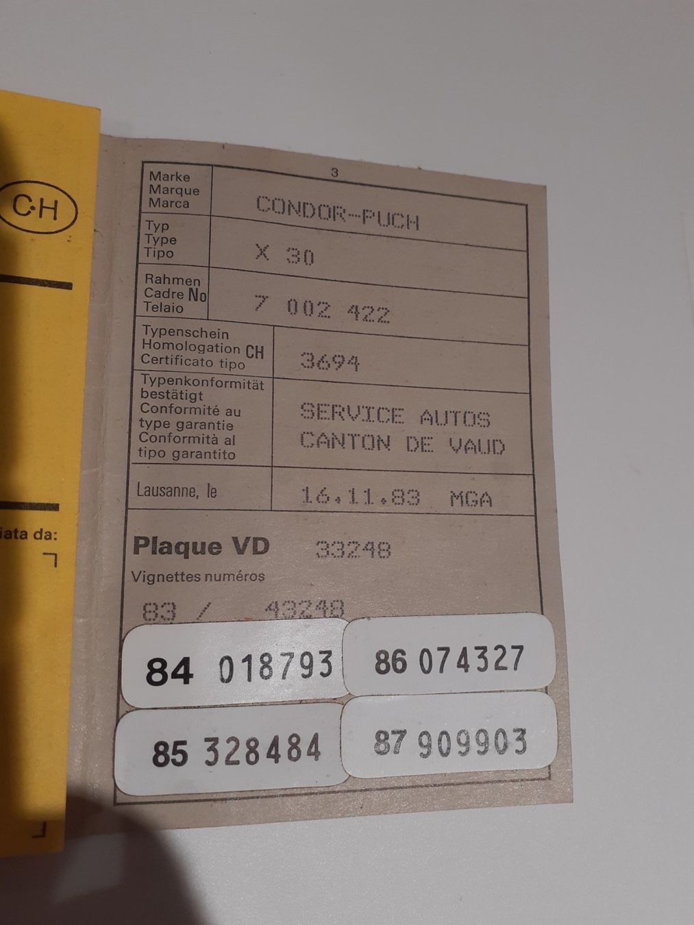 Ciclomotori: Puch Ur-Velux – Usato da Flums venduto da Fishking77 7