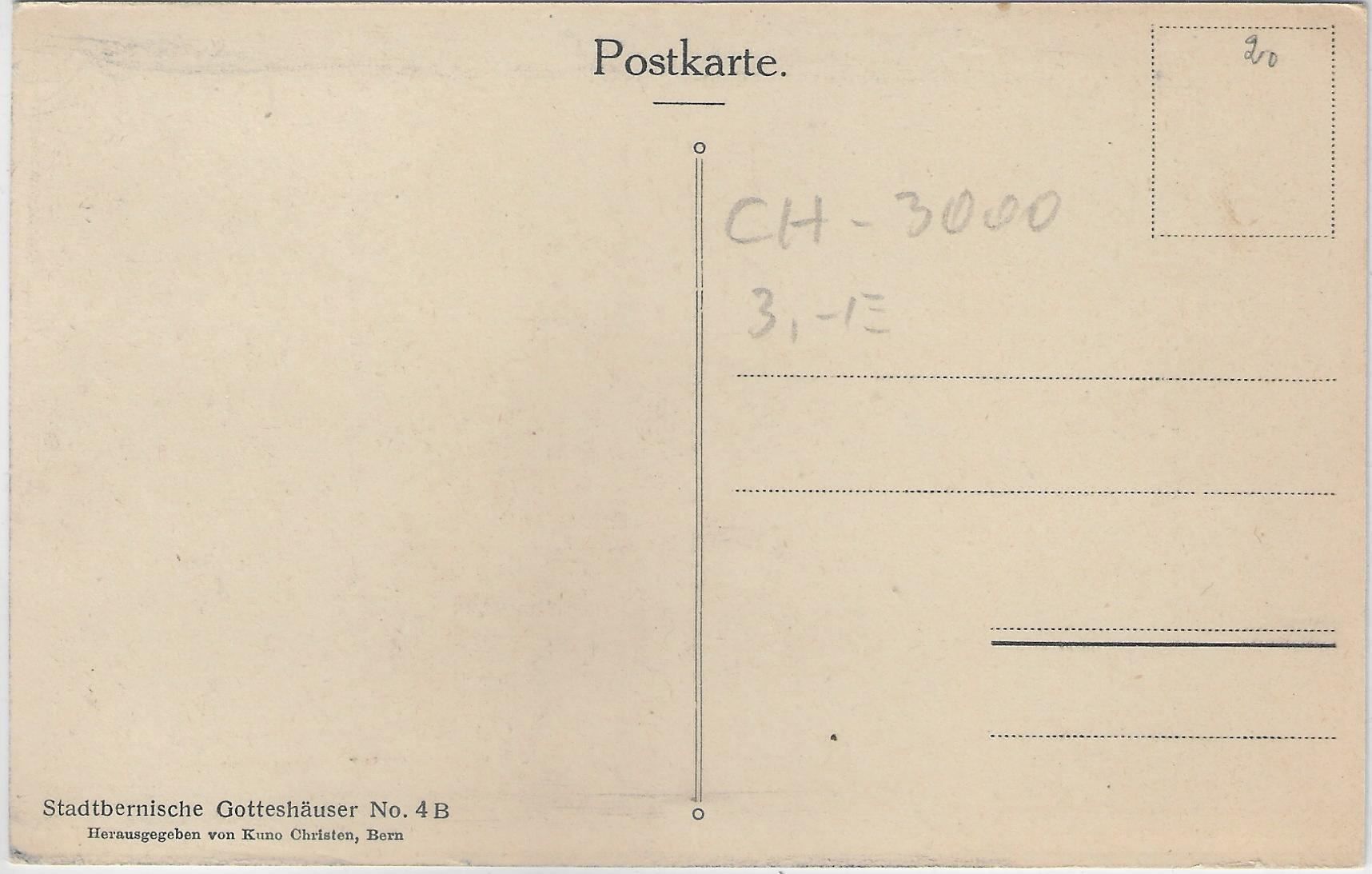 Cartoline postali: Bern - Nydeck-Kirche - Künstlerkarte – Usato da Ettingen venduto da Kartenplanet 1