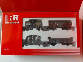 Güterwagen-set "125-Jahre Gotthard" von Rivarossi H0, GS