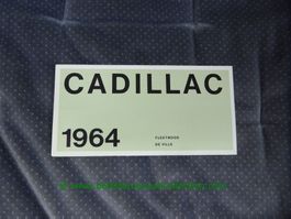 Cadillac Modellprogramm 1964 Prospekt deutsch/franz. GM-Biel