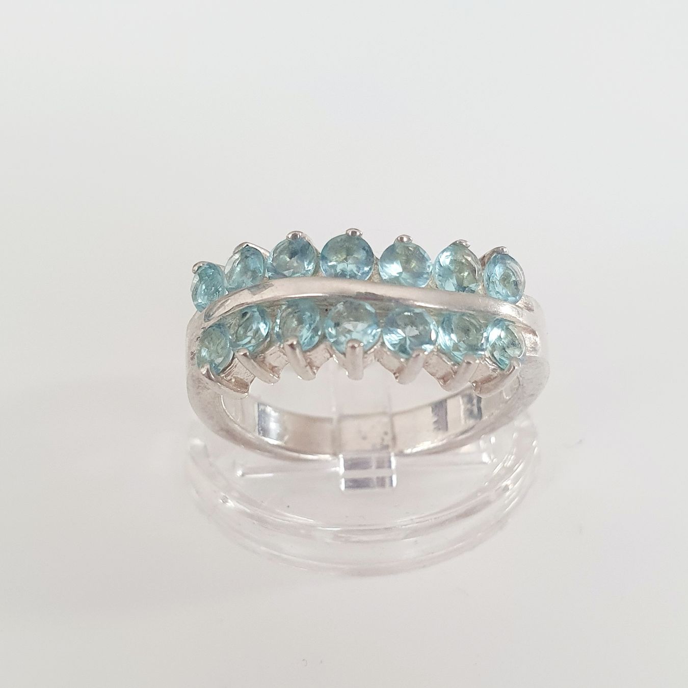 Anelli: Damenring Silber Ring 925 mit hellblaue Steine, Gr 18,8 mm – Usato da Kreuzlingen venduto da Wunderkiste123 6