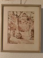 Bild Martin Lauterburg Zeichnung 1956 Spanien gerahmt Bern