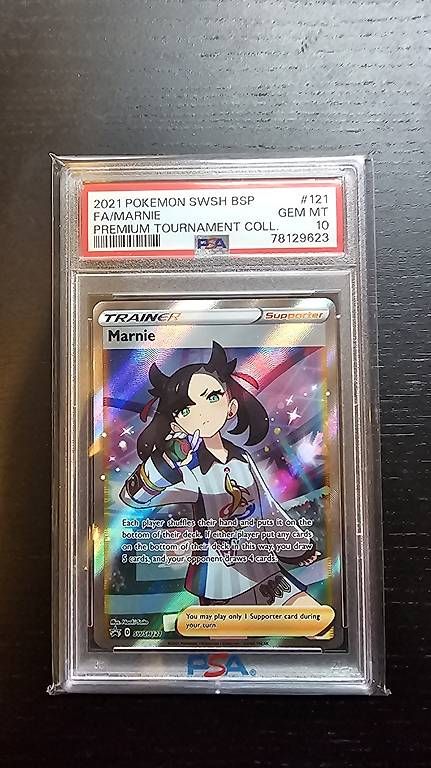 Carte collezionabili: Marnie SWSH121 PSA 10 – Nuovo e nell'imballaggio originale da Genève venduto da Anthonos
