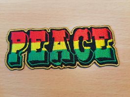 Aufnäher PEACE rot-gelb-grün