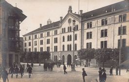 Kaserne Luzern, belebt, Feldpost MILITÄR-SCHULEN LUZERN KASE