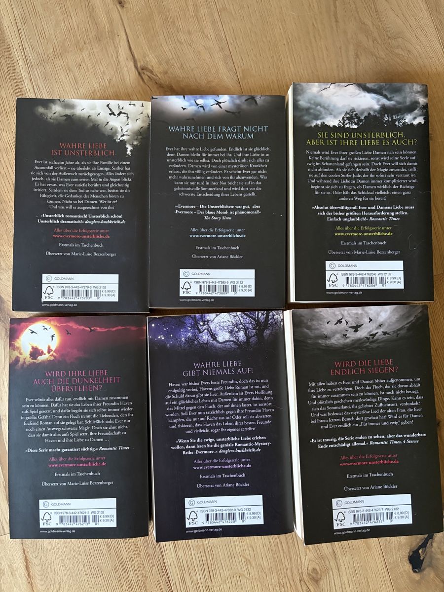 Libri: Alyson Noel Evermore Romane 6 Bände gebraucht – Usato da Vinelz venduto da Sira810 1