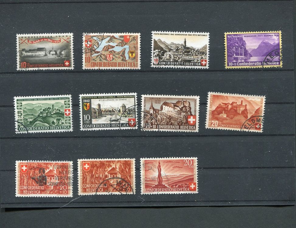Suisse 1953 Pro Patria – Timbres Oblitérés Série 580-584 Complète, Collection Philatélie