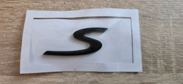 Porsche S Emblem Schwarz Glanz