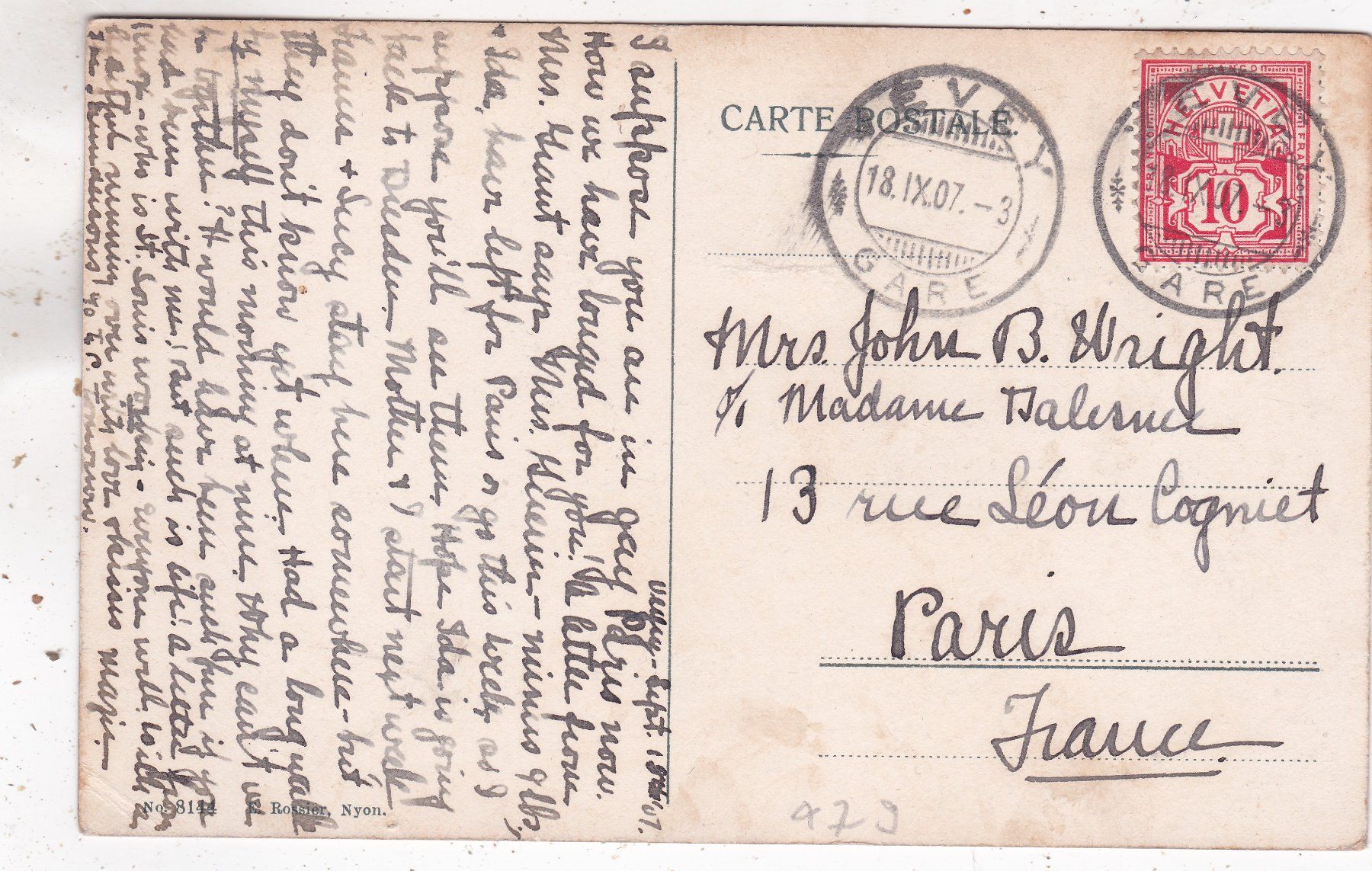 Cartoline postali: Findelen et le Cervin 1907 – Difettoso da Herisau venduto da Lisegrat2008 1