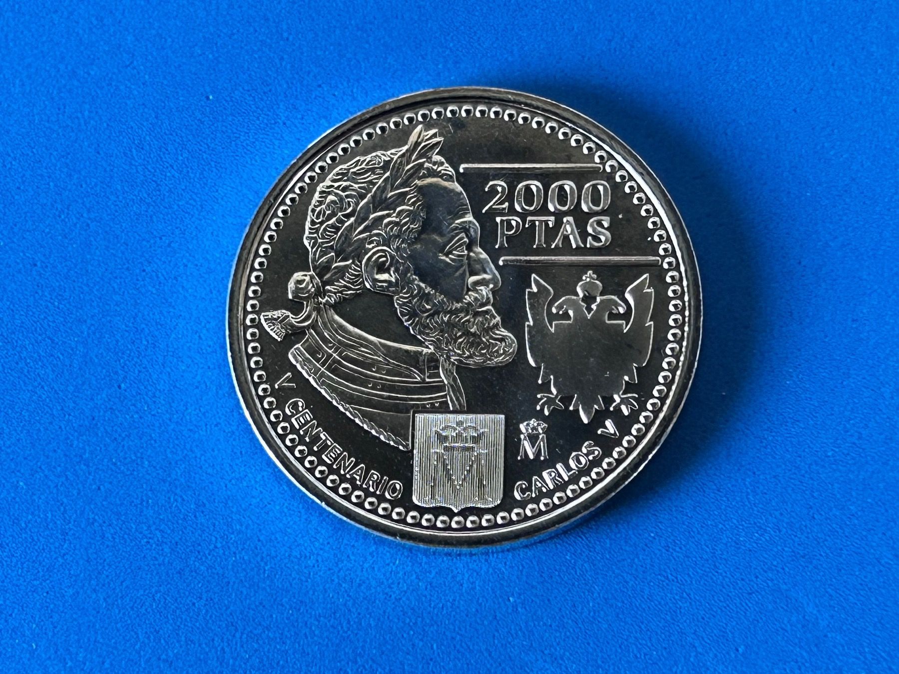 Tutti le monete: Spain - 2000 Pesetas (Charles V) 2000 – Usato da Corcelles NE venduto da AJKader 6
