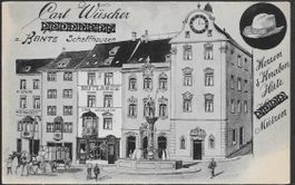 Uralte AK Litho P. Wüscher Schaffhause Reklame selten ab 1.-