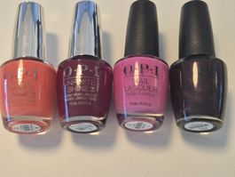 4 OPI Nail Lacquer Nagellacke  je 15 ml, teils gebraucht