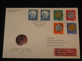 Pro Patria FDC 1964 Nr. 118 - 122 "Schweizer Münzen"