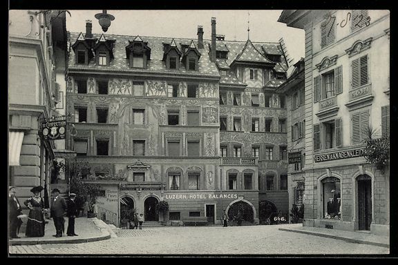 Cartes postales: AK Luzern, Hotel Balances – D'occasion à Berlin par bartko-reher