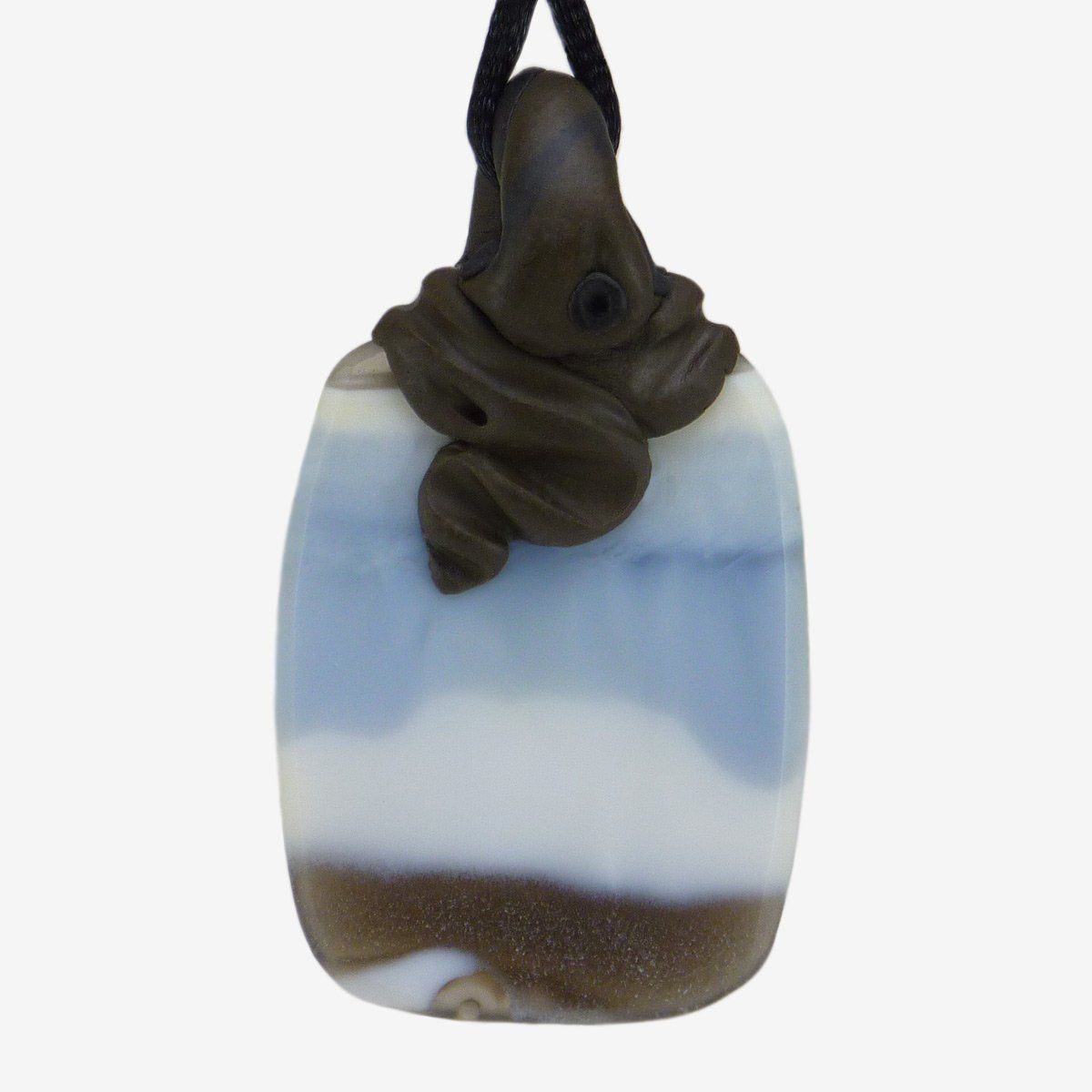 Minerali & Pietre curative: Owyhee Opal Steinanhänger mit eingefasstem Lapislazuli – Nuovo e nell'imballaggio originale da Meilen venduto da Kaleidoskopia 2