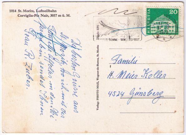 Cartoline postali: St. Moritz – Usato da Binningen venduto da Mountainrider 1