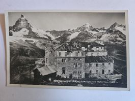 Carte postale Gornergrat Kulm Hotel et Matterhorn noir
