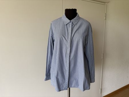 Damen Bluse blau-weiss gestreift Gr 38 neuwertig 