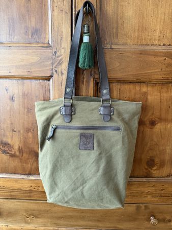 Harbour 2nd Tasche Segeltuch Leder - top -