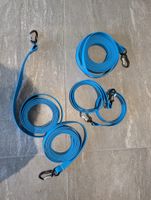 4x Hundeleinen blau mit Karabiner 》NEU