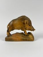Cinghiale in legno massiccio, scultura decorativa 🐗!