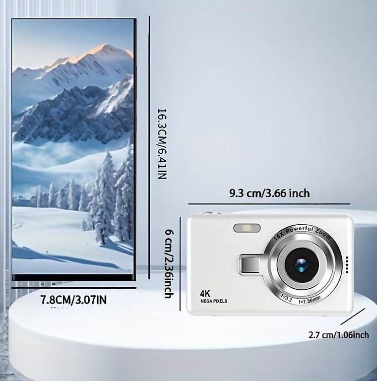 Fotocamera: Neue Digital Kamera mit Klappdisplay (weiss) – Nuovo e nell'imballaggio originale da Altenrhein venduto da marcow313 4
