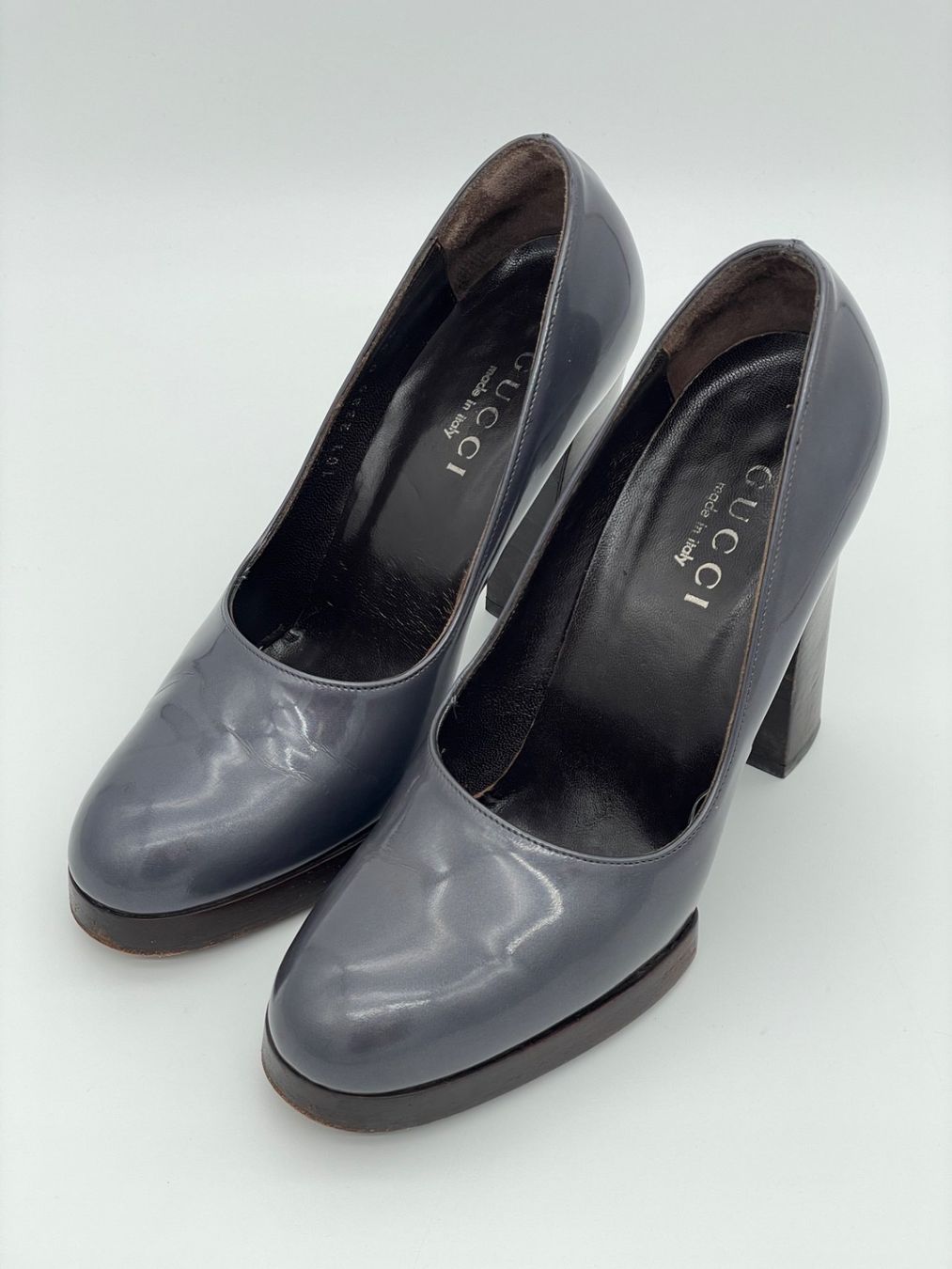 Gucci Scarpe da donna: Gucci Round Toe Plateau Pump EU 36 Grau – Usato da Zürich venduto da shoe_shop 2