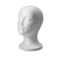 Tête de mannequin femme en styromousse