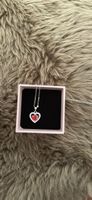 Collier cœur rouge et blanc femme neuf