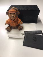 MCM Charm  Biker Bär Gold/Orange