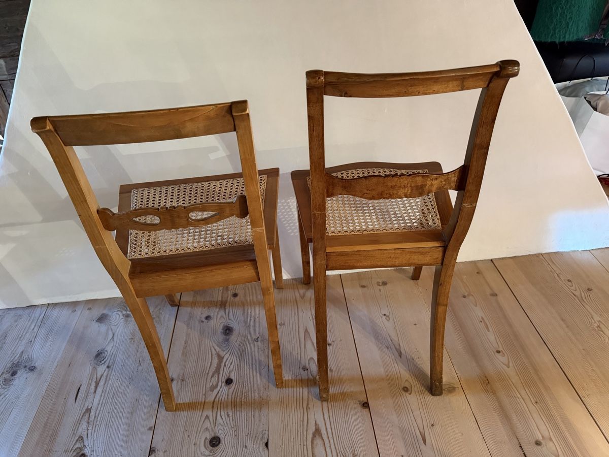Stühle: 2 biedermeier geflecht stühle mit neuem jonc geflecht – Gebraucht aus amden von horizontblau01 7