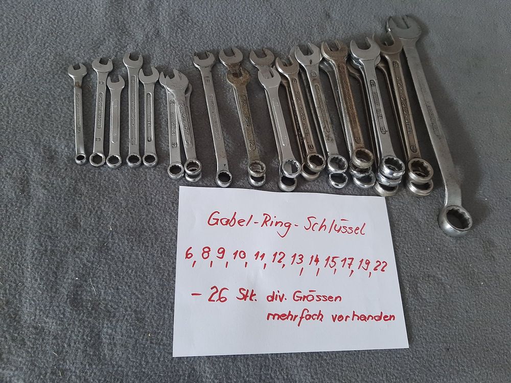 Gabel-Ring-Schlüssel Satz (Gebraucht) in Wangenried für CHF 25 – mit ...