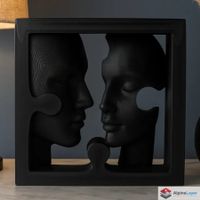 Puzzle Faces Sculpture – Modern Abstract Art - 3D Printed