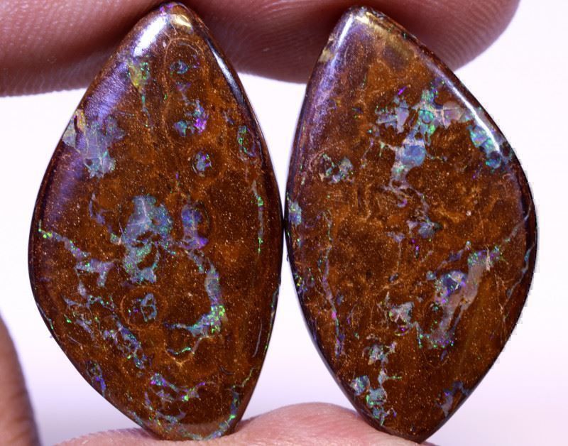 Pietre preziose: Australischer Boulder Opal Paar 46.15Cts – Nuovo (secondo la descrizione) da Bern venduto da Grindelwaldaus 1