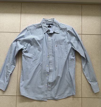 Tommy Hilfiger Herrenhemd gestreift – Grösse M – vintage Fit
