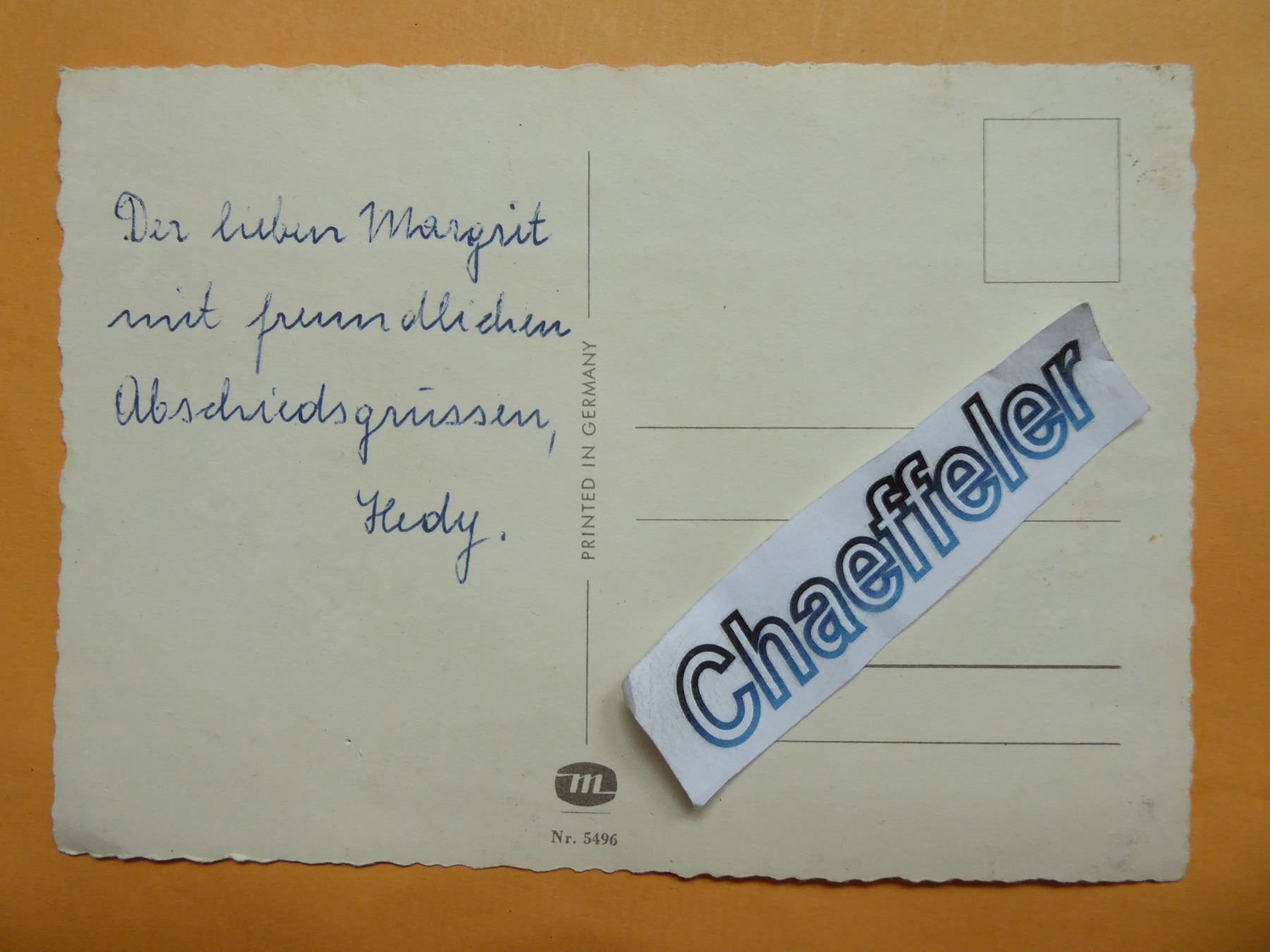 Ansichtskarten: Karte mit Bibelspruch – Gebraucht aus Zürich von Chaeffeler 1