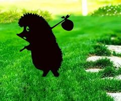 Igel Gartenstecker Metall (18 cm)