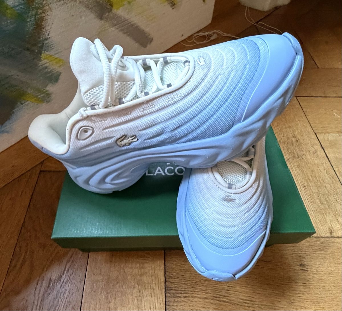 Lacoste Scarpe da donna: Lacoste Turnschuhe weiss/hellblau Grösse 39 neu – Nuovo e nell'imballaggio originale da Bern venduto da VintageRuth 7
